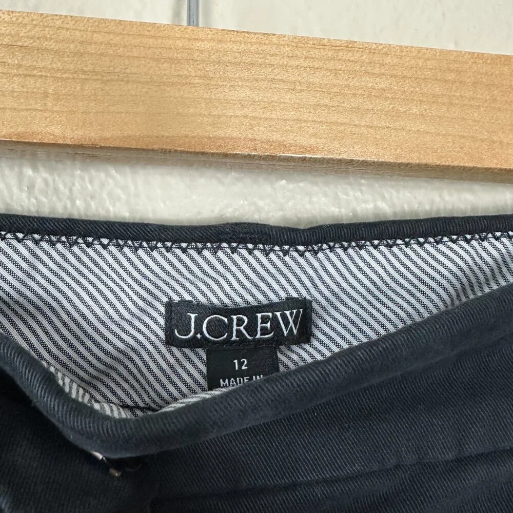 J. Crew Broken In Chino Shorts Black Women's Size 12